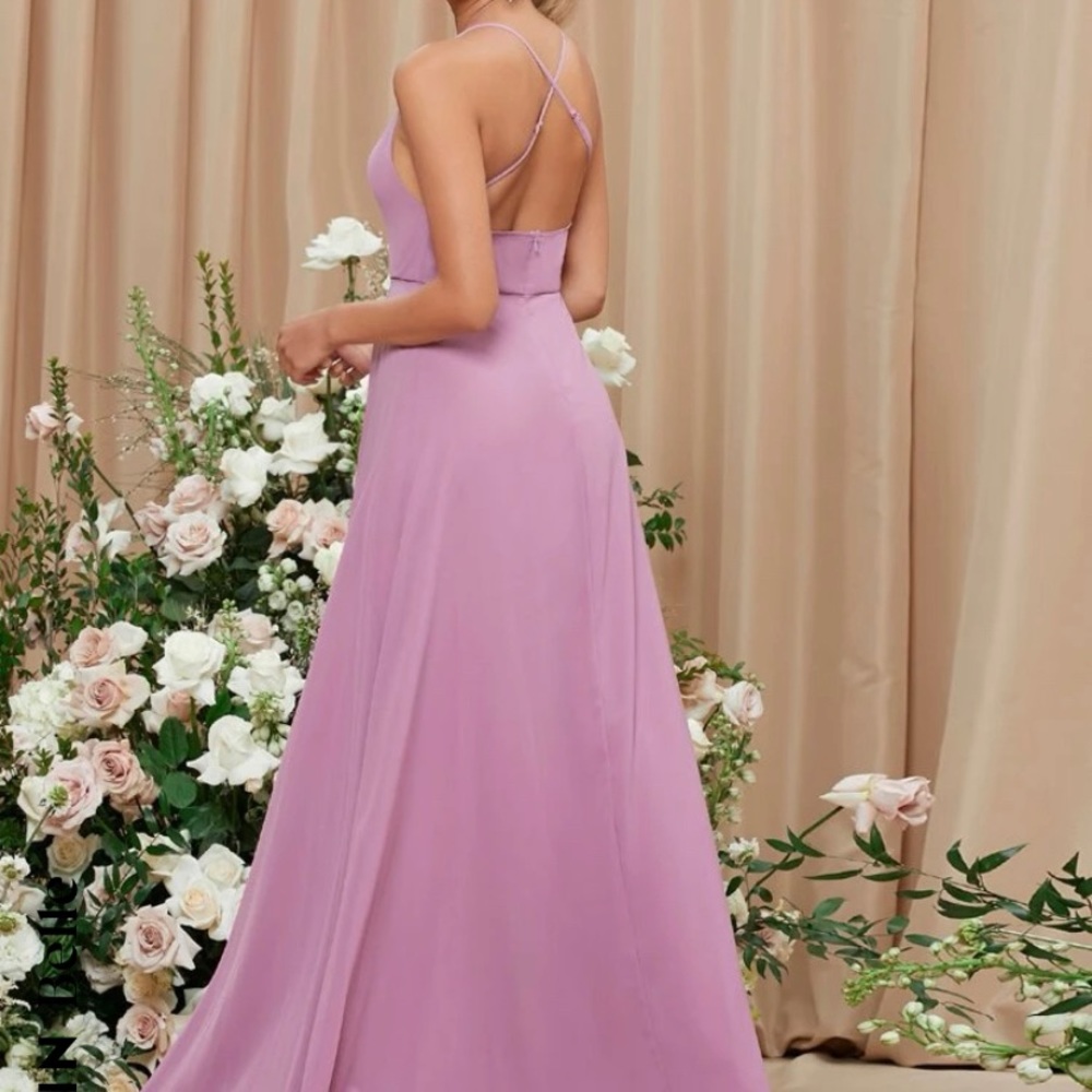 Crisscross Backless Asymmetrical Hem Dress  from SHEIN